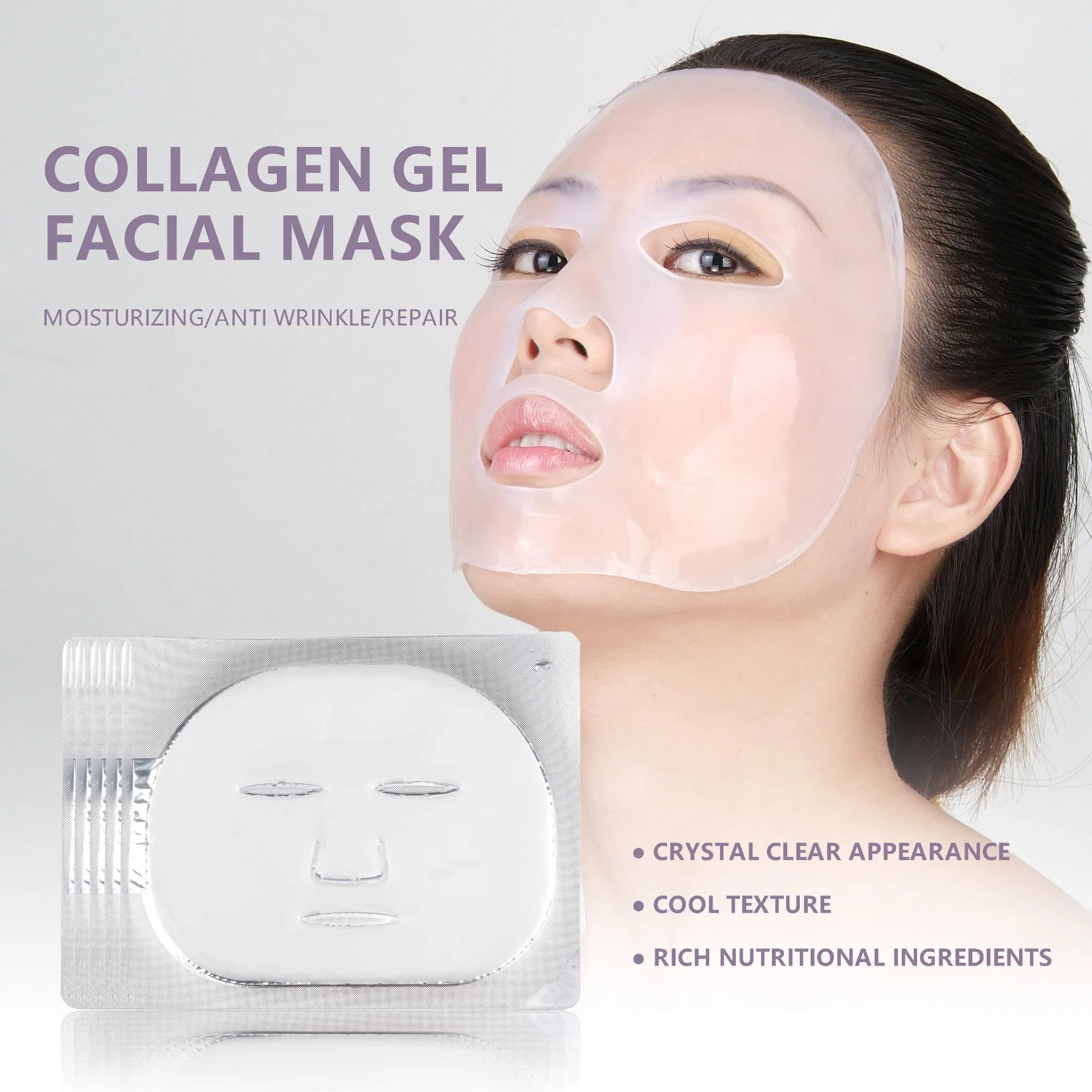 Wholesale/Supplier Skin Care Moisturizing Hydrogel Face Mask Hydro Gel Jelly Crystal Collagen Sheet Facial Mask