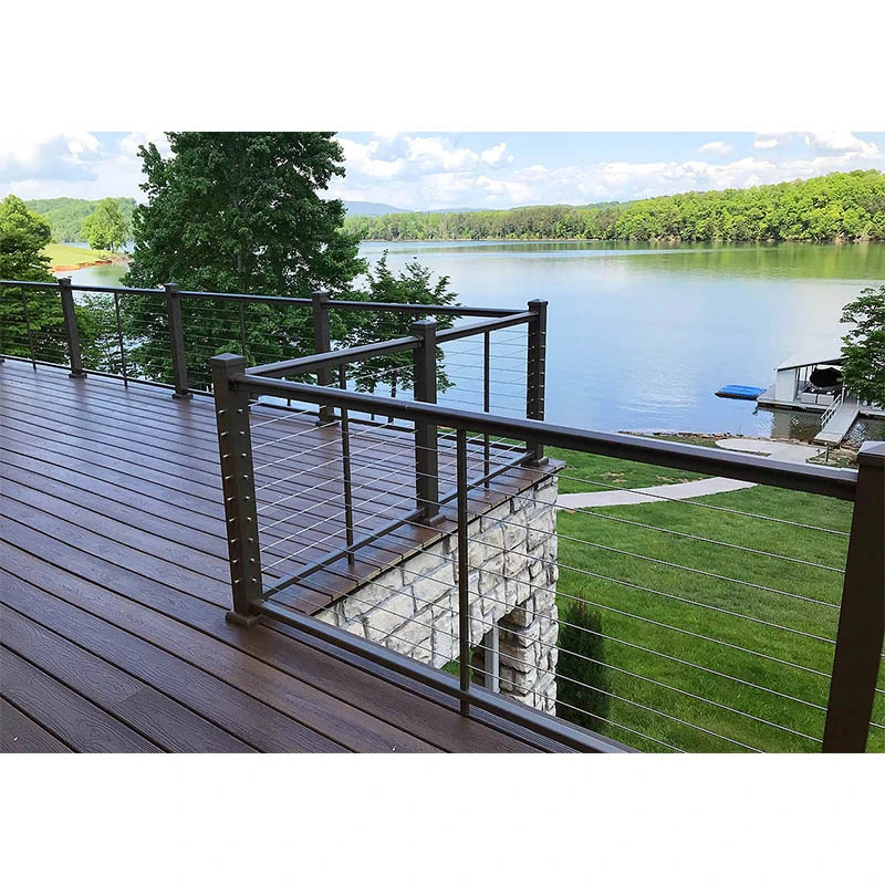 304/316 Stainless Steel Stand Post Tempered Glass Railing for Balcony & Deck & Staircase