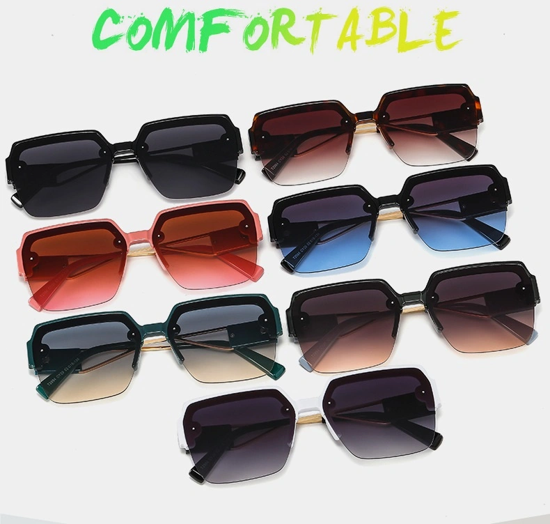 2022 Ladies Half Frame Sunglasses Fashion Retro Sunglasses