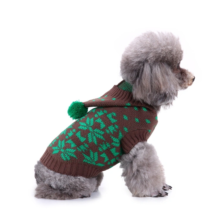 Pet Supply Wholesale Dog Clothes Fashion Dog Clothes Red and Green Dog Sweater