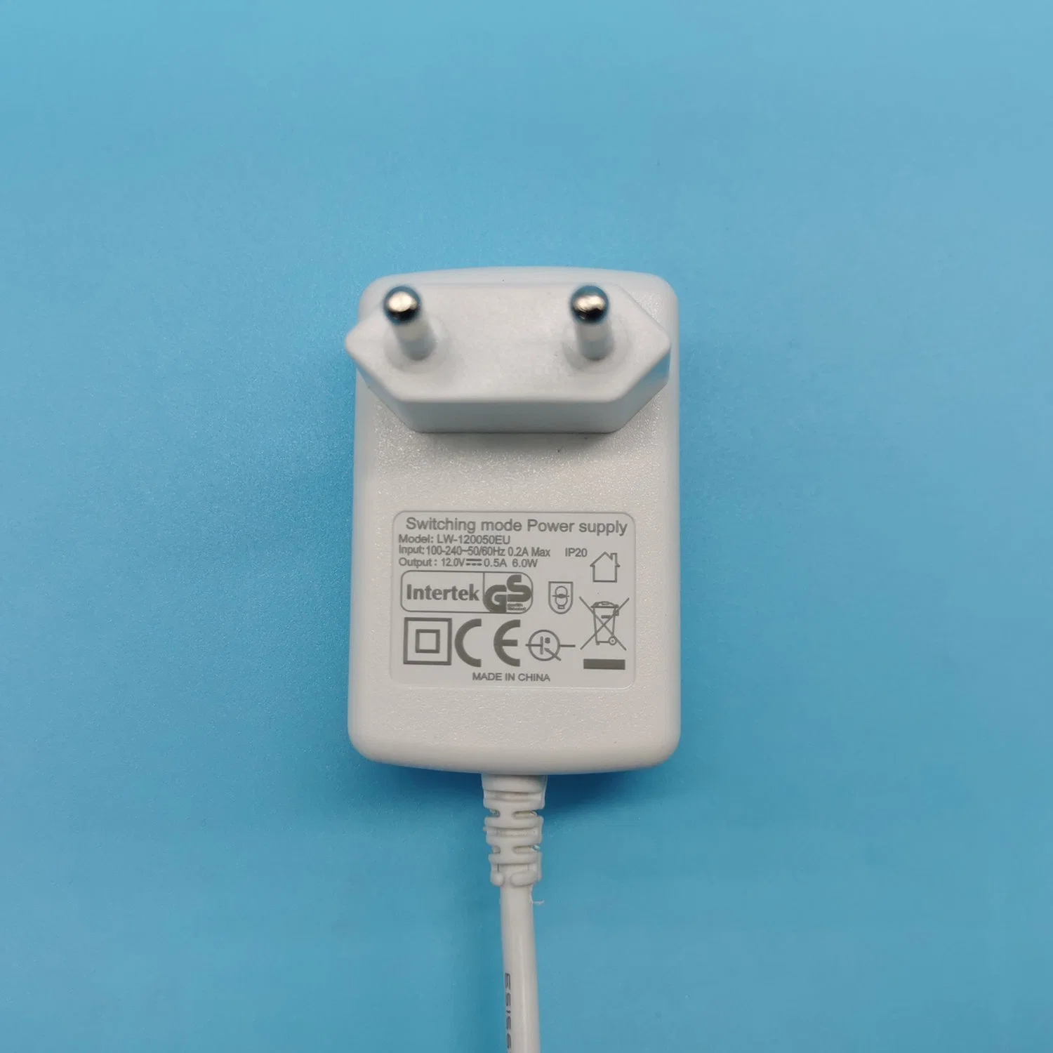 Toma de fábrica para portátil 12V DC 500mA adaptador de alimentación de conmutación con TUV