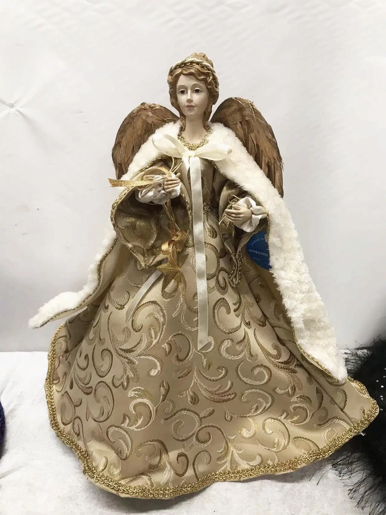 OEM Factory Customized Christmas Angel Tree Topper White Angel Statue Plastic Tree Decoration Christmas Hanging Tree Decorations Manufacturer in China