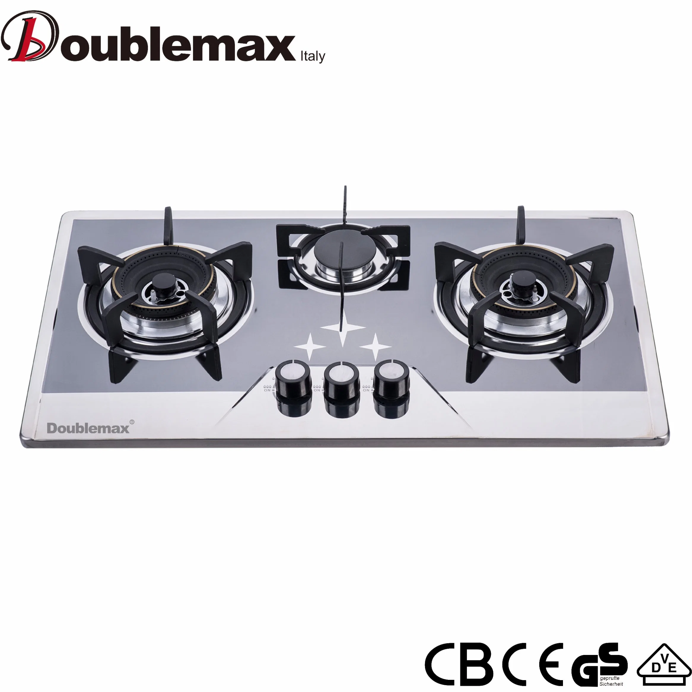 3 Burner Gas Stoves Stove Parts for Cooking Appliances Stainless Steel