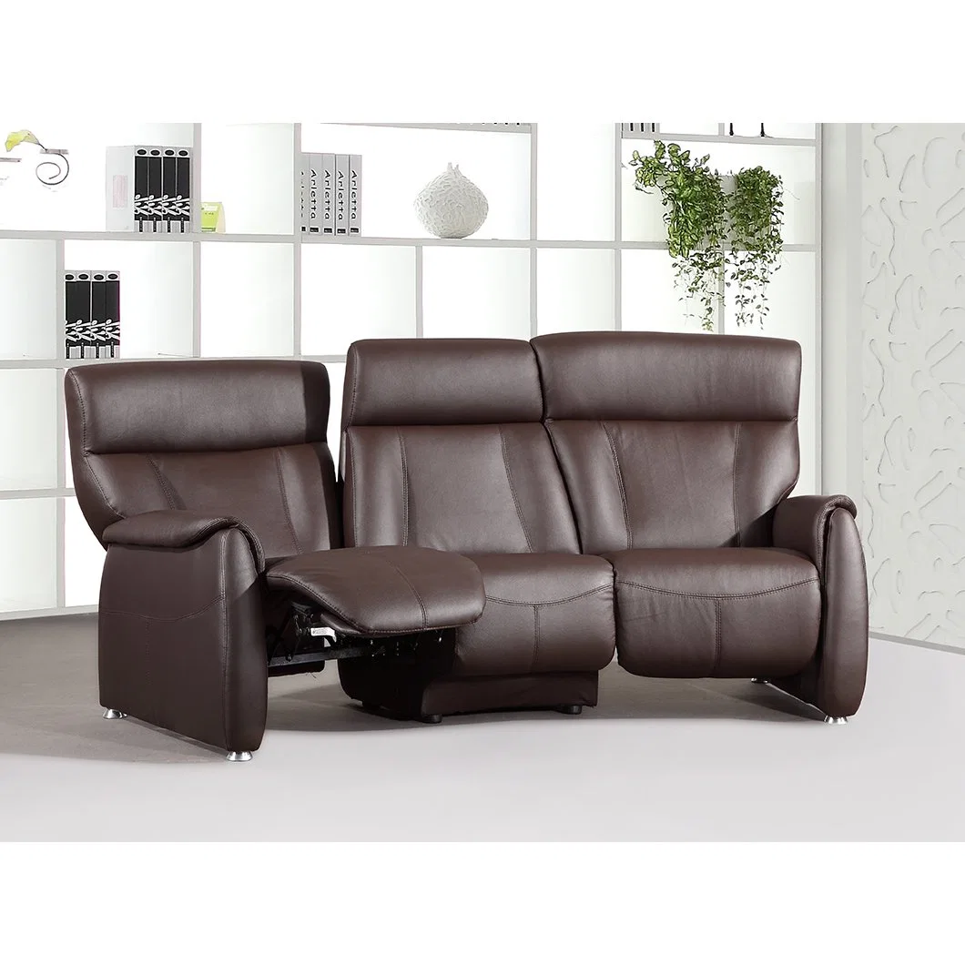 Europäischer Stil Moderne Wohnzimmer Büromöbel mit Falten Tisch Elektrisch Leder Recliner Sofa Chair