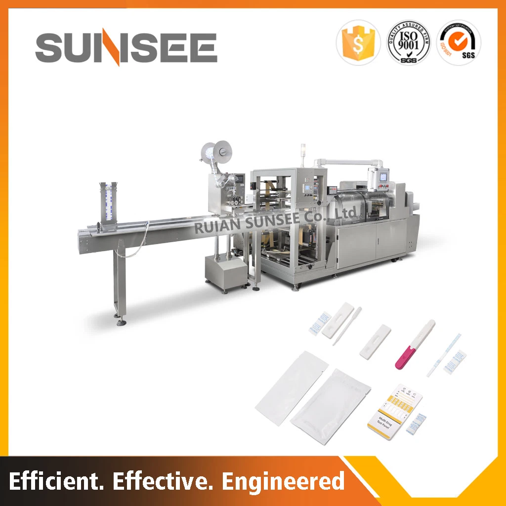 Kits de pruebas rápidas 4 máquina de embalaje de sellado lateral con auto Alimentador