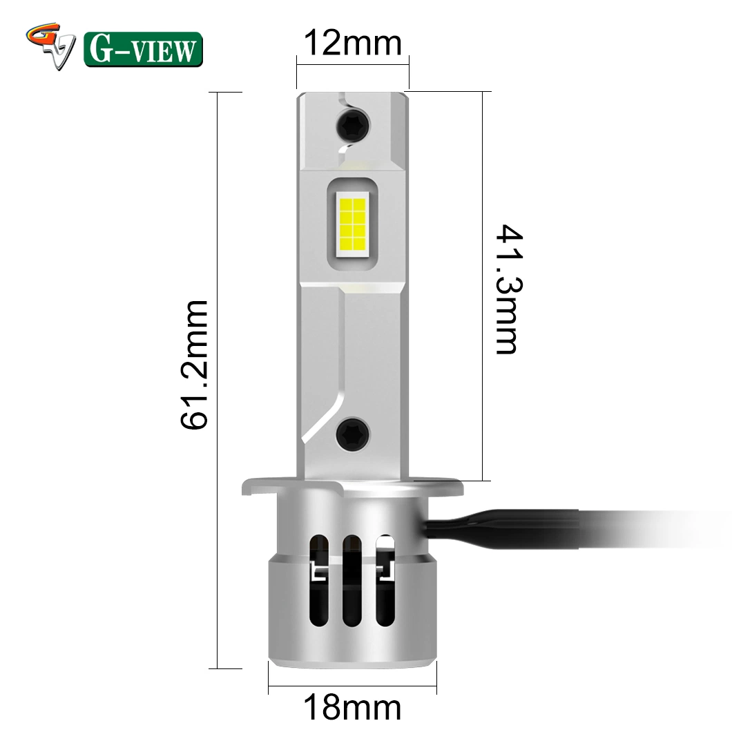 G-View Mini Größe Low Price Auto Lighting LED 12V 6000lm Auto-Zubehör Teil Scheinwerfer Auto LED Licht Lüfter Kühlsystem