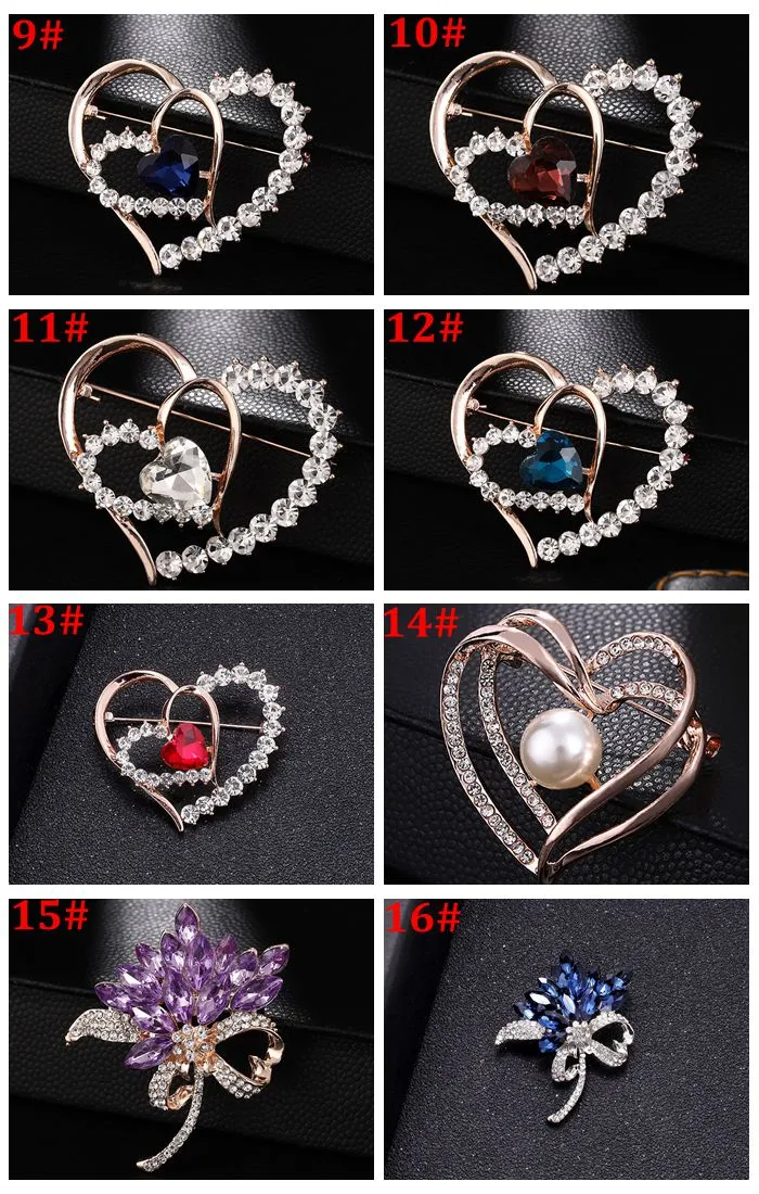 Women Flower Large Brooches Lady Rhinestone Pearl Corsage Brooch Girl Trendy Luxury Jewelry Best Gift Pins Jewelry Accessories