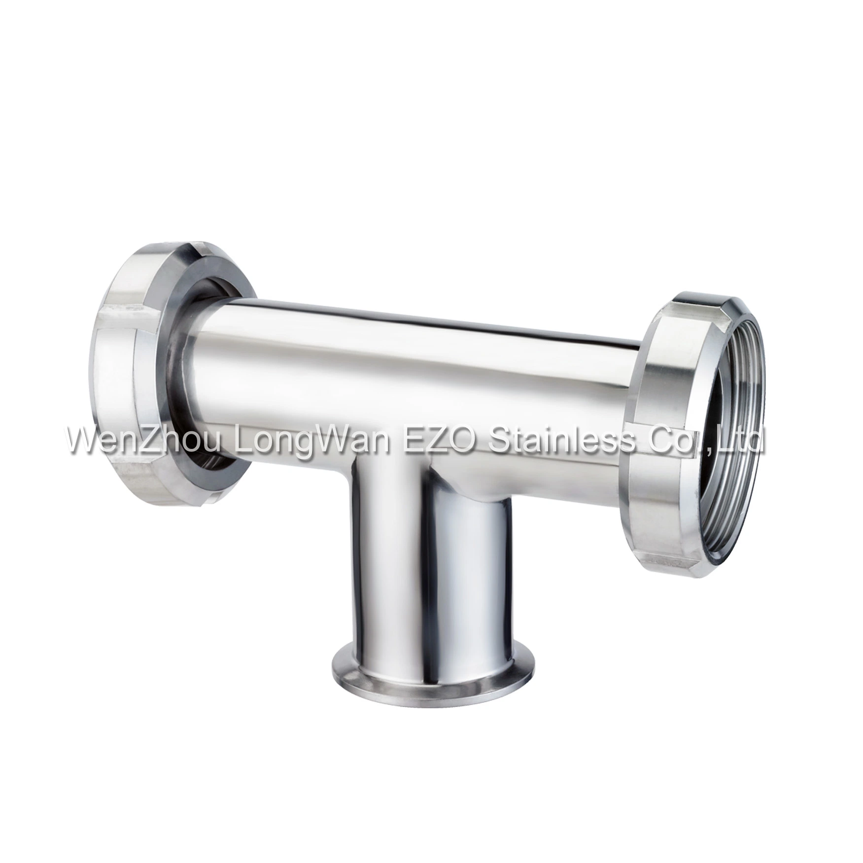 Stainless Steel Ss Pipe Fittings Sanitary Part Clamped U Type Tee Union