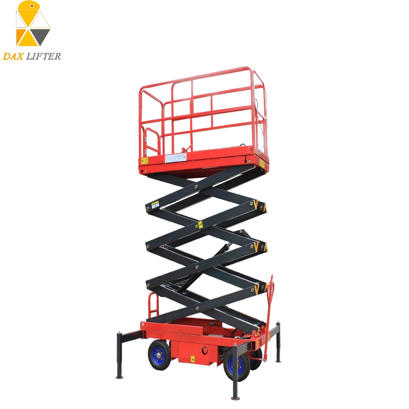 China Supplier Safe Strong Struture 12-18m Semi Electric Scissor Lift Trolley