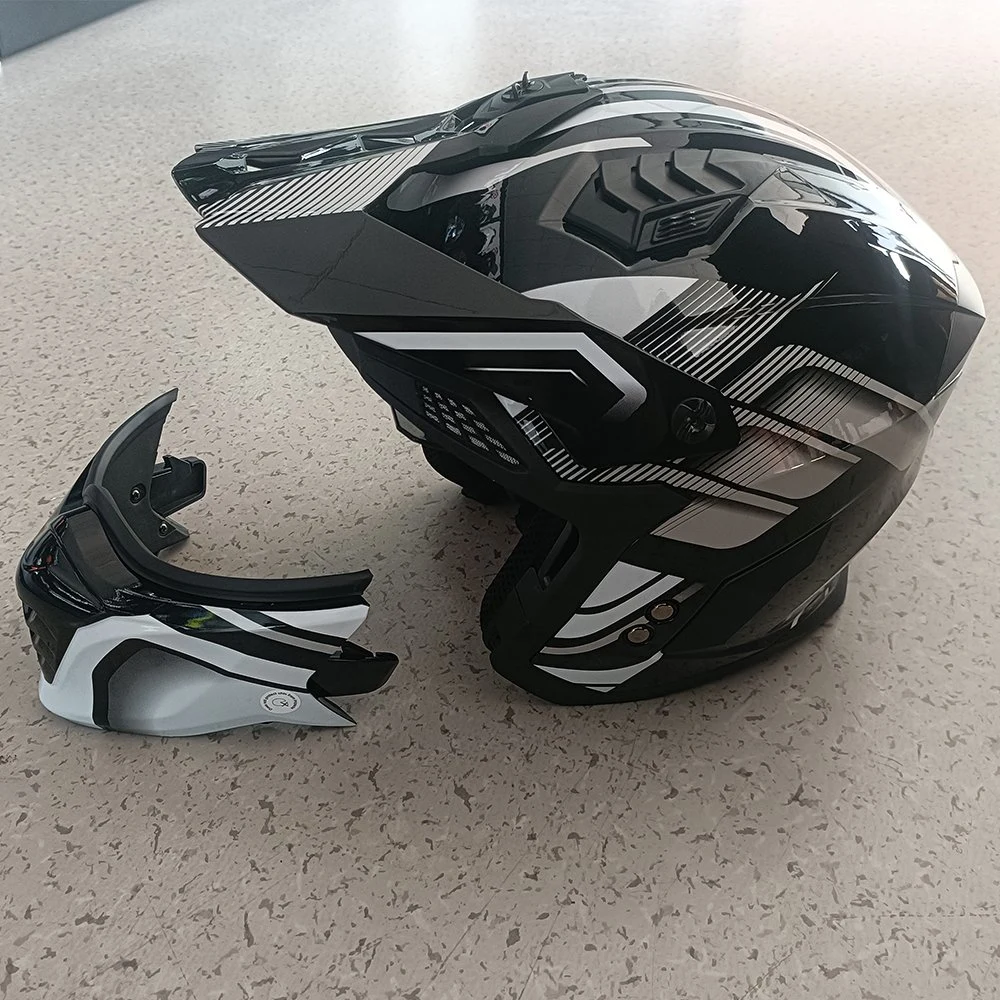 Combination Half Face off Road Full Face Solid Graphic ECE 22.06 Motorcycle Helmet