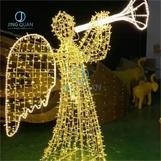 Outdoor Lighting Use Shopping Mall Business Center Large Angels Christmas Decoration LED Motif Lights
