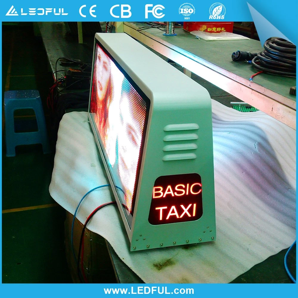 P5 las señales digitales LED las pantallas de publicidad para los coches a doble cara de desplazamiento al aire libre Taxi LED superior coche mostrar