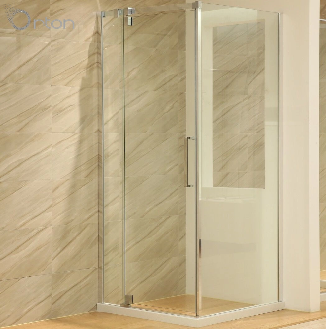 Corner Space Saving Square Pivot Hinge Bathroom Shower Eclosure for Small Compact Bathroom