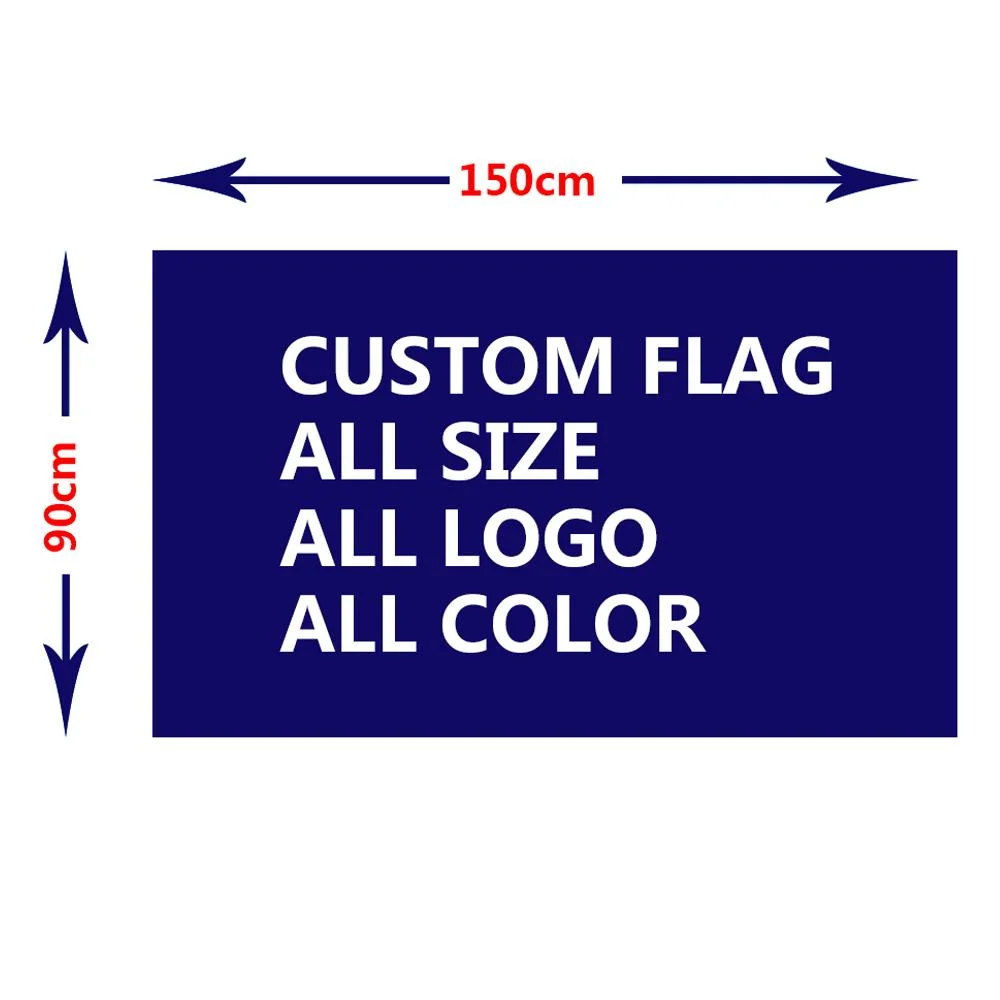 3X5FT Good Quality Digital Printing Full Color Printed 100% Polyester Custom Flags