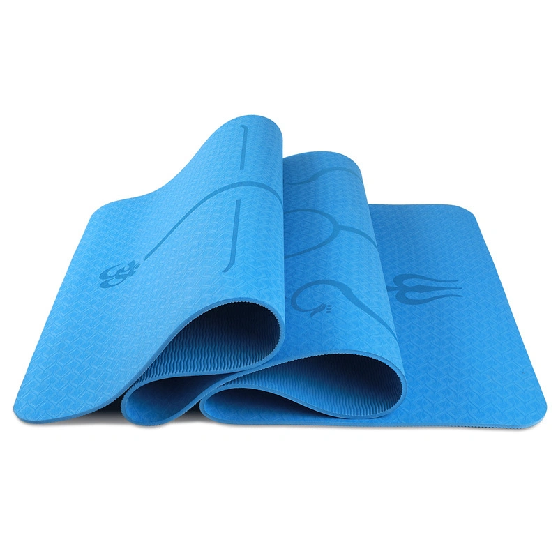 Women Alignment Marks Eco Friendly TPE Fitness Yoga Exercise Mat