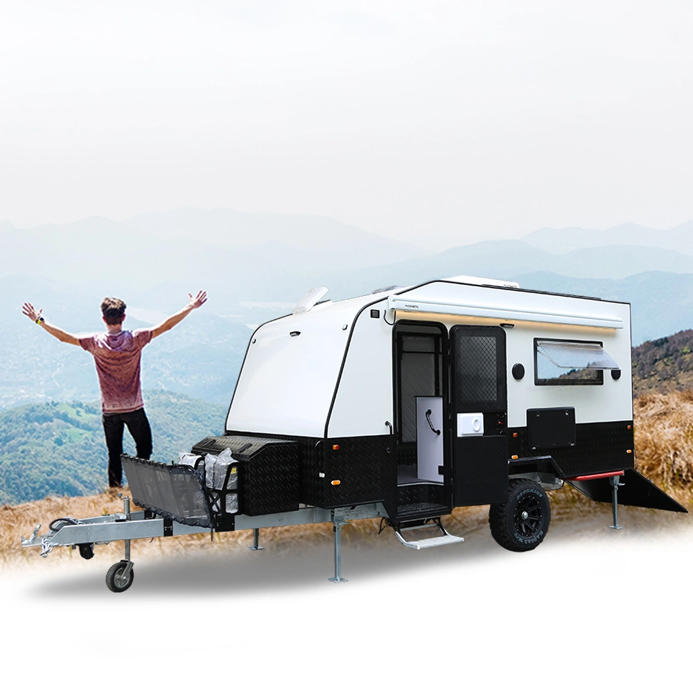 2022 Ecocampor mejor 15ft Overland Coche de juguete transportista RV Camp tráiler con cuarto de baño para la venta