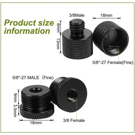 Befestigungsschrauben, kundenspezifischer Schraubadapter, 1/4-Zoll-Stecker auf 3/8-Zoll-Buchse und 3/8-Zoll-Stecker auf 1/4-Zoll-Stecker