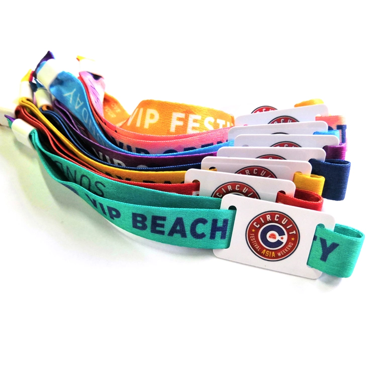 Hot Sale Wrist Band Tag NFC RFID Woven Fabric Wristband for Event