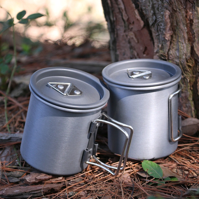 Camping en plein air en aluminium Tumbler Cup pique-nique portable ultra-léger de boire du thé Mug Beer Cup avec poignée pliante