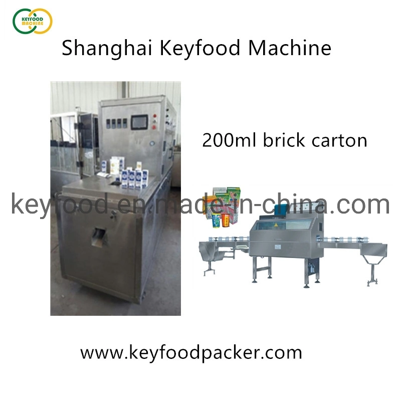 Small Automatic Aseptic Brick Carton Juice Filling Machine for 200ml