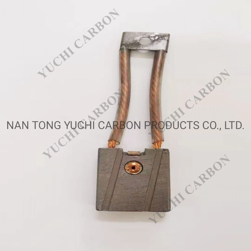 Copper Cu Electrographite Blended Motor Carbon Brush Set for Locomotive and Power Tools Spare Parts