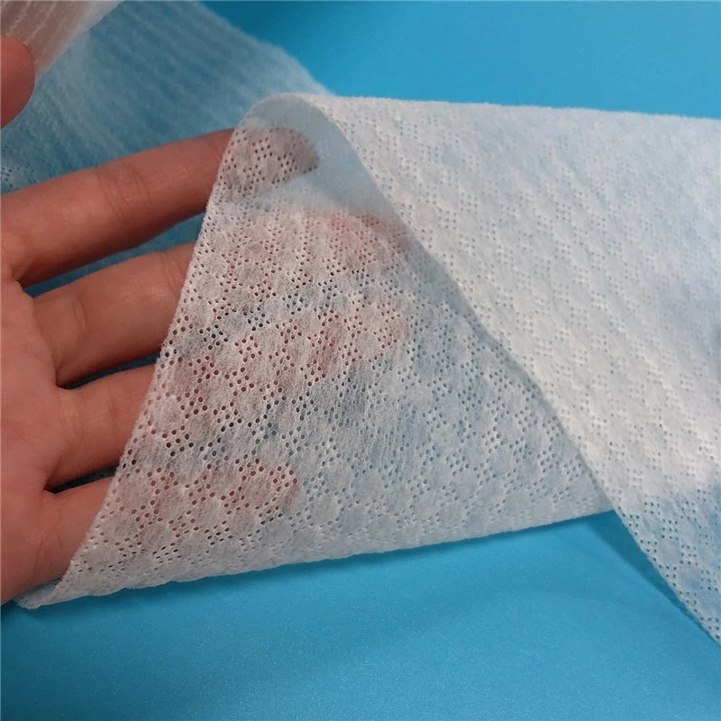 Es de aire caliente suave hidrófila Tejida 24G El aire caliente a través de Nonwoven Fabric de pañal y toalla sanitaria que