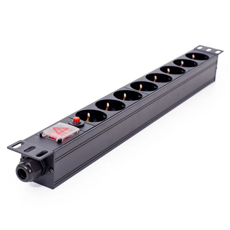 High quality/High cost performance  8 Way 1u German Socket Rack Mount PDU