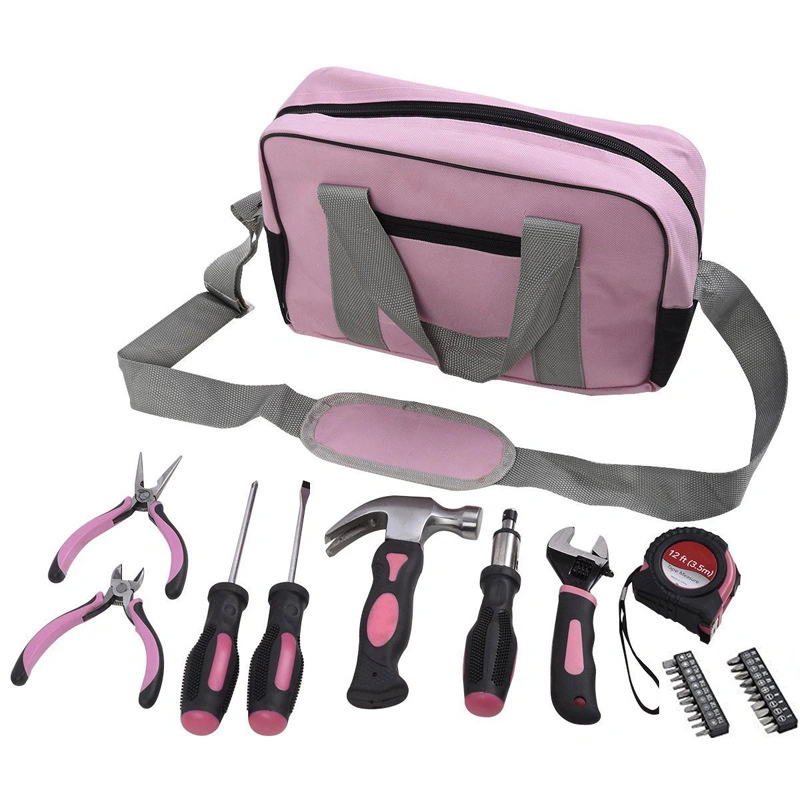 Bonito 11pcs Ladies' Home Kit de reparing Pink hardware Herramientas, juego de herramientas de mano