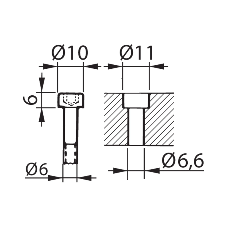 DIN8376 Hex Shank 180 Degree HSS Subland Drill Bit for Kreg Pocket Hole Jigging