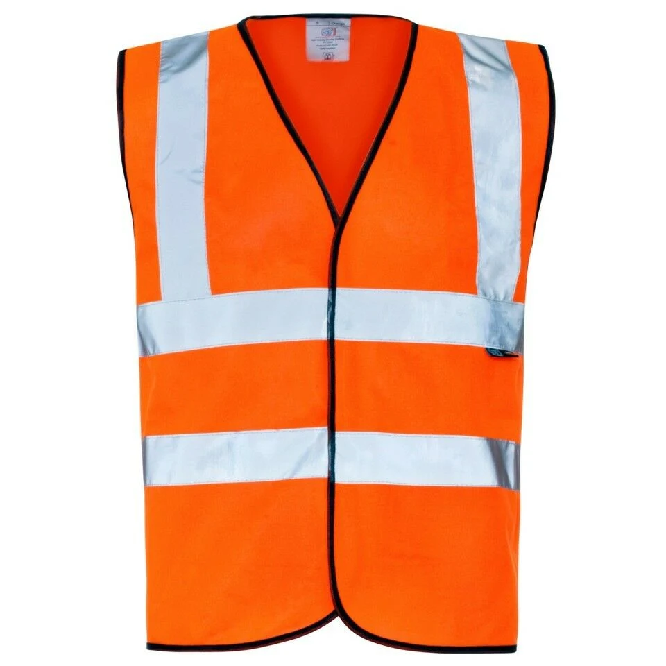 Reflective Workwear Waistcoat Colourful Safety Vest Clothing for Women Men-Orange