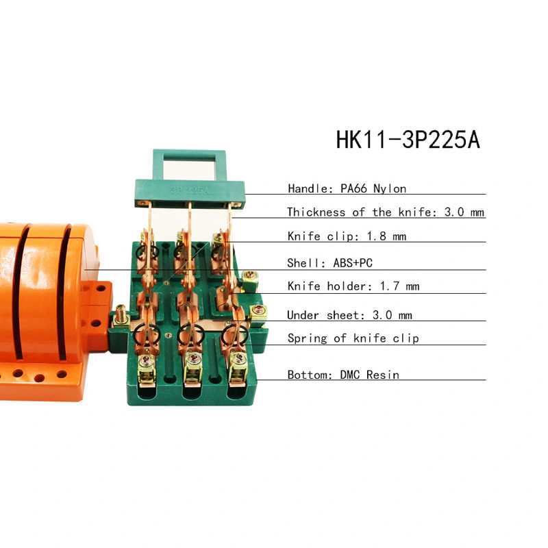 Tensão baixa 3p 225um duplo interruptor da faca Desligar Alterar sobre o interruptor