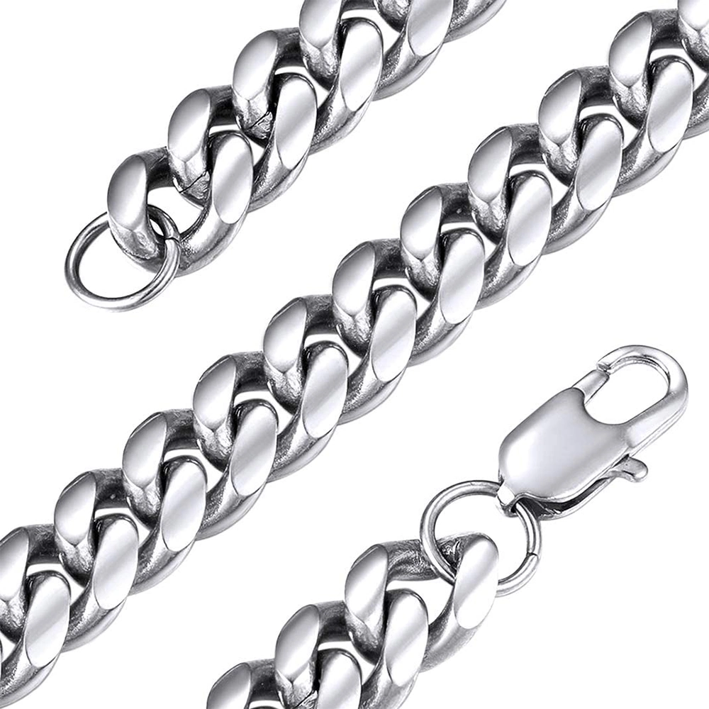 Silver Color 1mm Wire Diameter 304 Stainless Steel Decorative Curb Chain for DIY