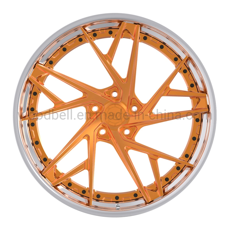 6061 T6 Aluminum Diameter 18 22 23 24 19 20 21 Silver Painted Full Painting Aluminium Alloy Forged Wheels 2PCS Forged Wheel Rims