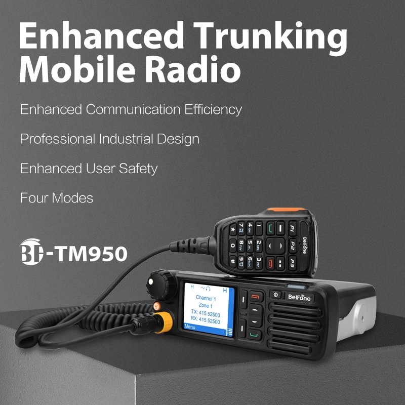 Belfone Bf-TM950 Enhanced Trunking Mobile Radio Full Duplex Call Full Duplex Call 50W Mouted Radio with GPS