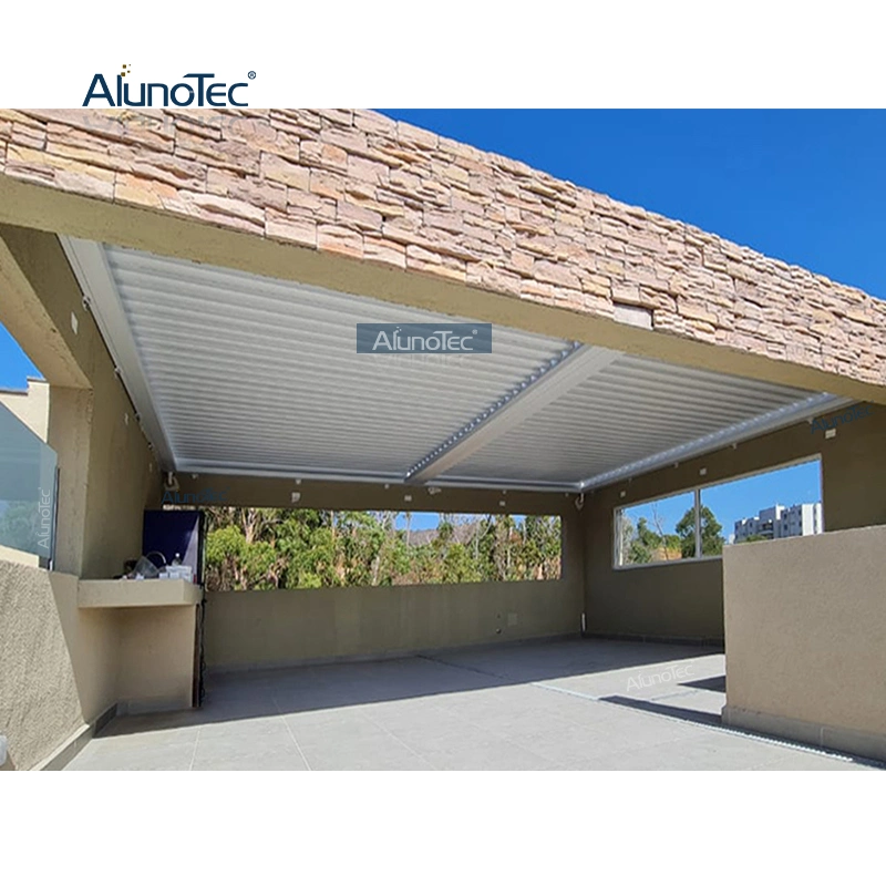 Diseño moderno de apertura automática de Patio al Aire Libre cubierta de techo Pérgola Jardín cenador