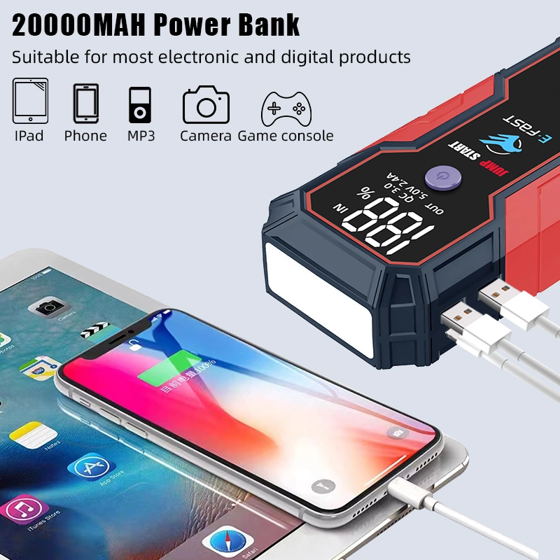 Car Jump Starter 20000mAh Power Bank Jump Starter 12V Car Lithium Battery Booster Charger Starter