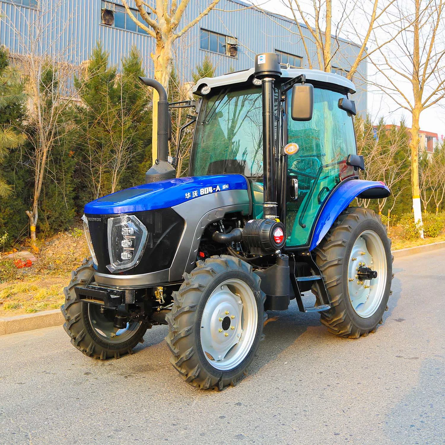 80Cv 4WD de ruedas de tractores agrícolas con cabina