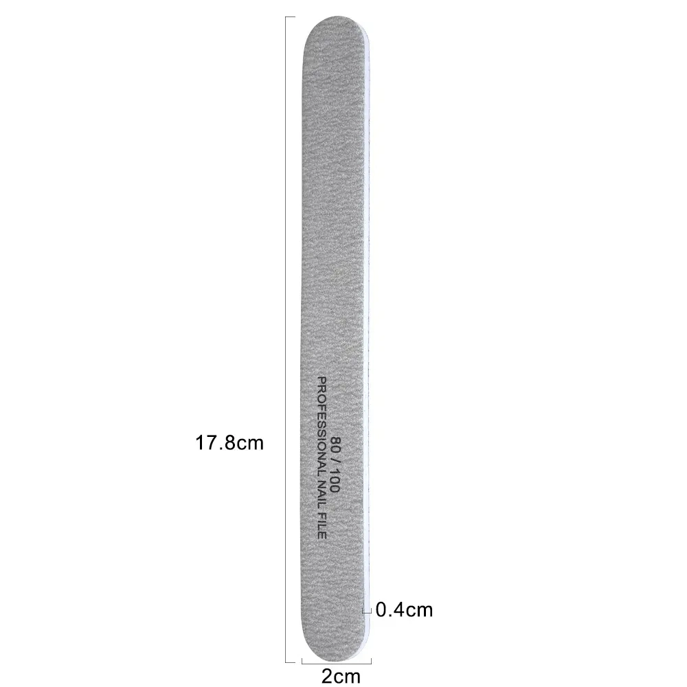 Plastic Professional Double Sided Grinding Tool Custom Your Logo Emery Regular Zebra Nail File