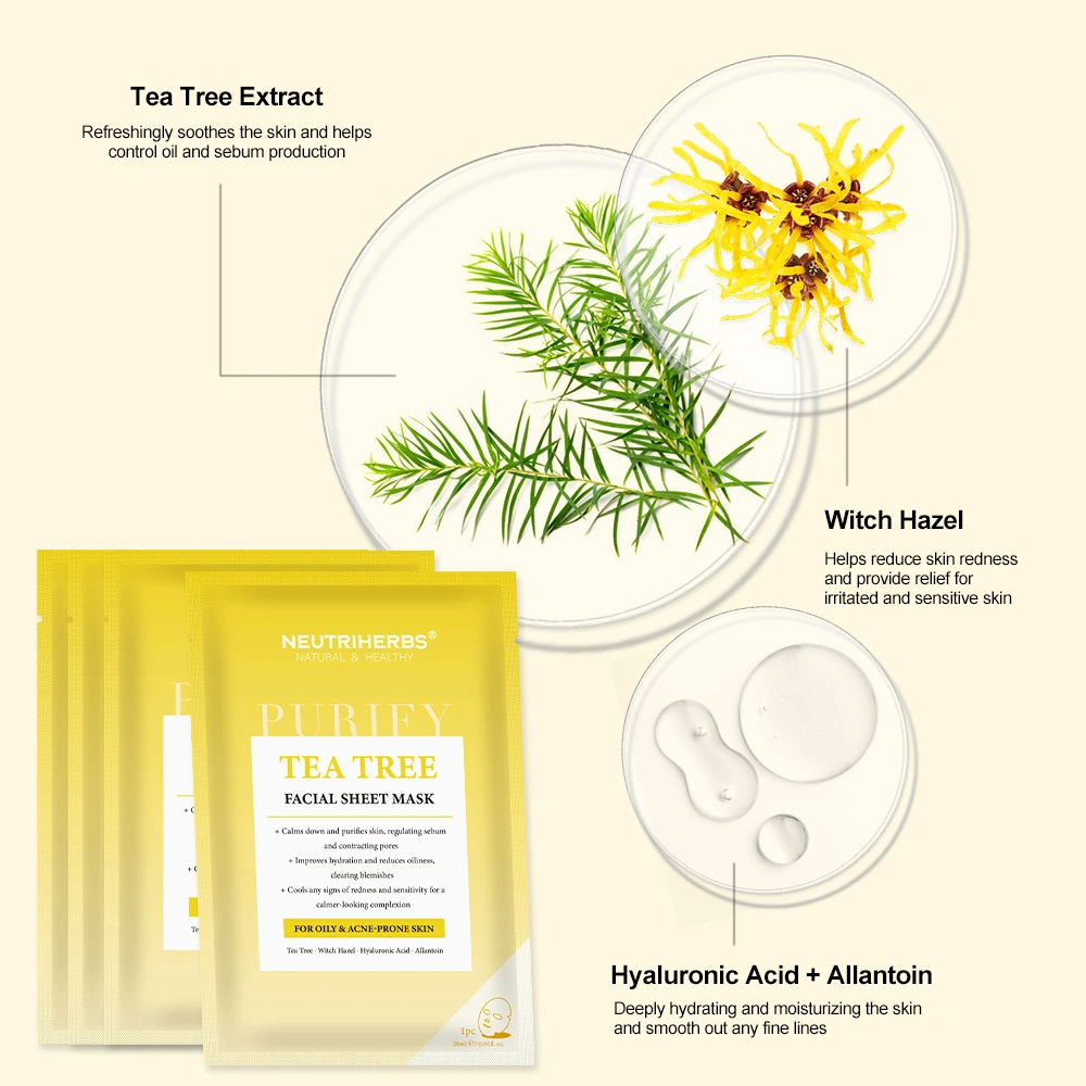 Logo Design Service Máscara facial para el árbol de té de Moisturizing profundo