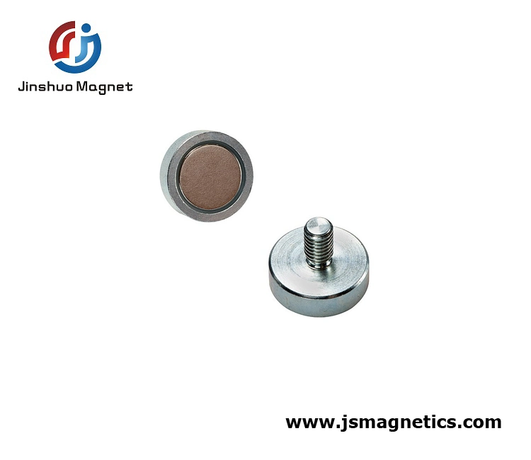 Neodymium Pot Magnets with External Thread / Threaded Pin Exterior Thread Neodymium Pot Magnets