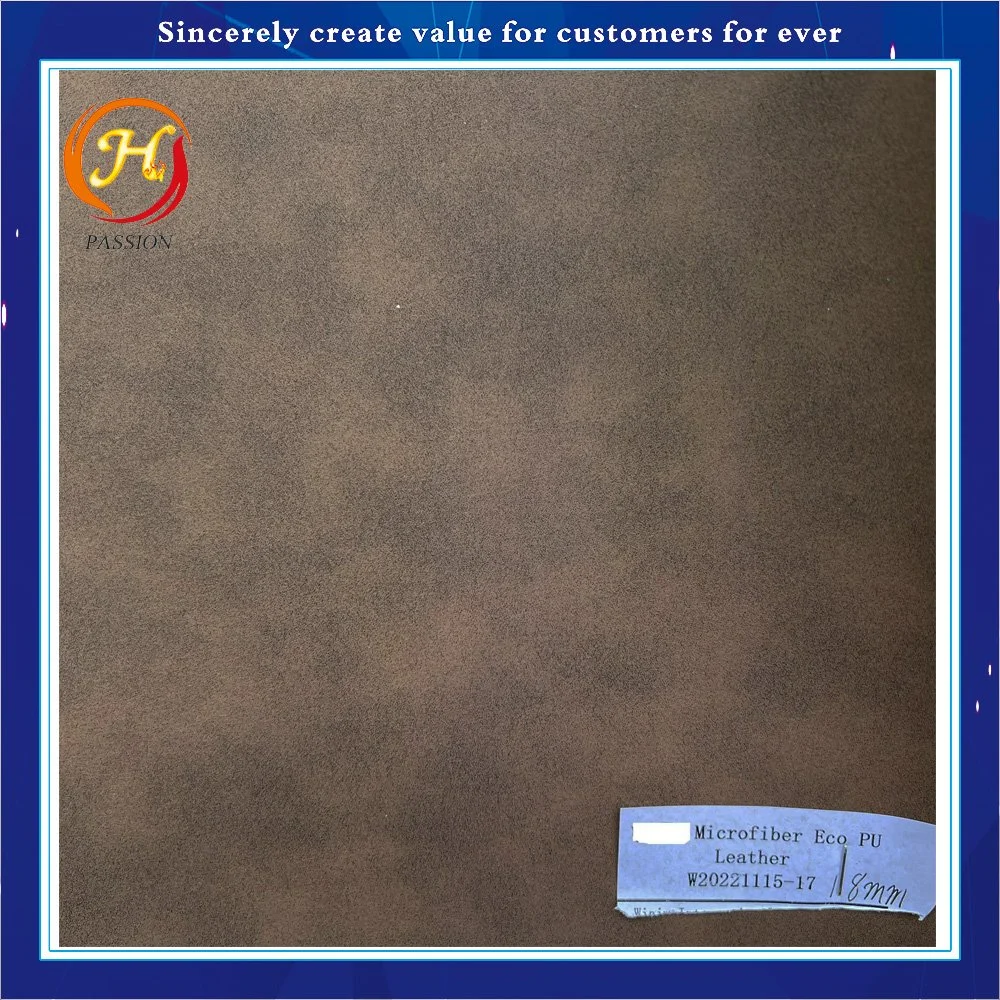 Synthetic Leather Water Absorption Soft Good Color Microfiber Leather for Shoes