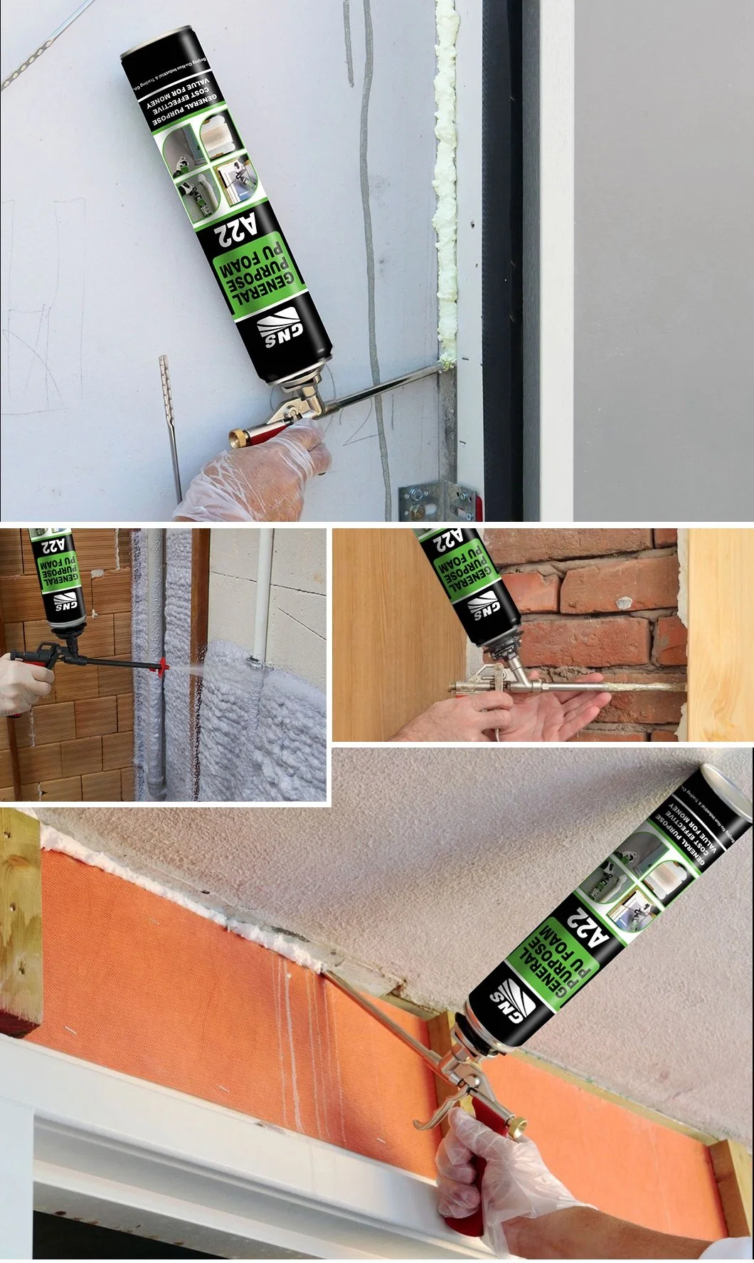 High Yield Spray Polyurethane Insulation PU Foam for Window Frame Filling