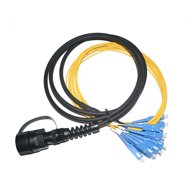 Odva (MPO) en el exterior impermeable IP67 Cable de 12 núcleos/Cable ensamblado 24core