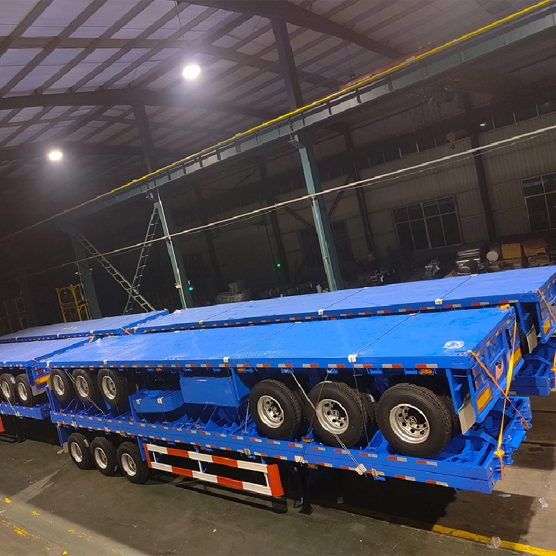 Cheap Price Truck Trailers 3 Axle 40 FT Flat Bed Container Flatbed Semi Trailer
