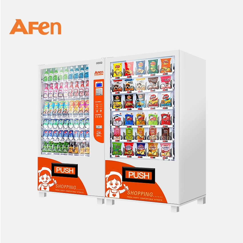 Afen Competitive Price Combo Coin and Bill Operated New Can/Bottle Drink Vending Machine