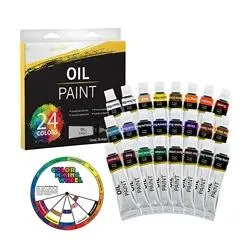 DIY 12/24/36 Ensemble de peinture à l'huile pour artiste avec des couleurs vives et riches à l'aquarelle Pigement.