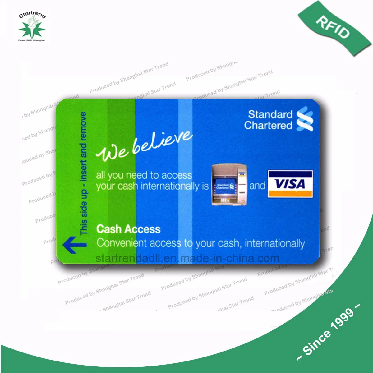 Card - Tarjeta de PVC/tarjeta de plástico utilizado como tarjeta de socio/Business Card/Tarjeta de regalo/tarjeta de prepago o tarjeta de fidelización/Hotel/Etiqueta clave Tarjeta de cajero automático con banda magnética/Hot Stamp/Chip