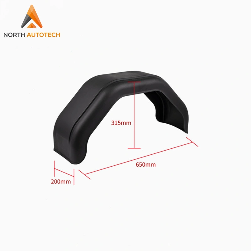 Black 12" Single Wheel for Boat Trailer Plastic Fender Mudguards