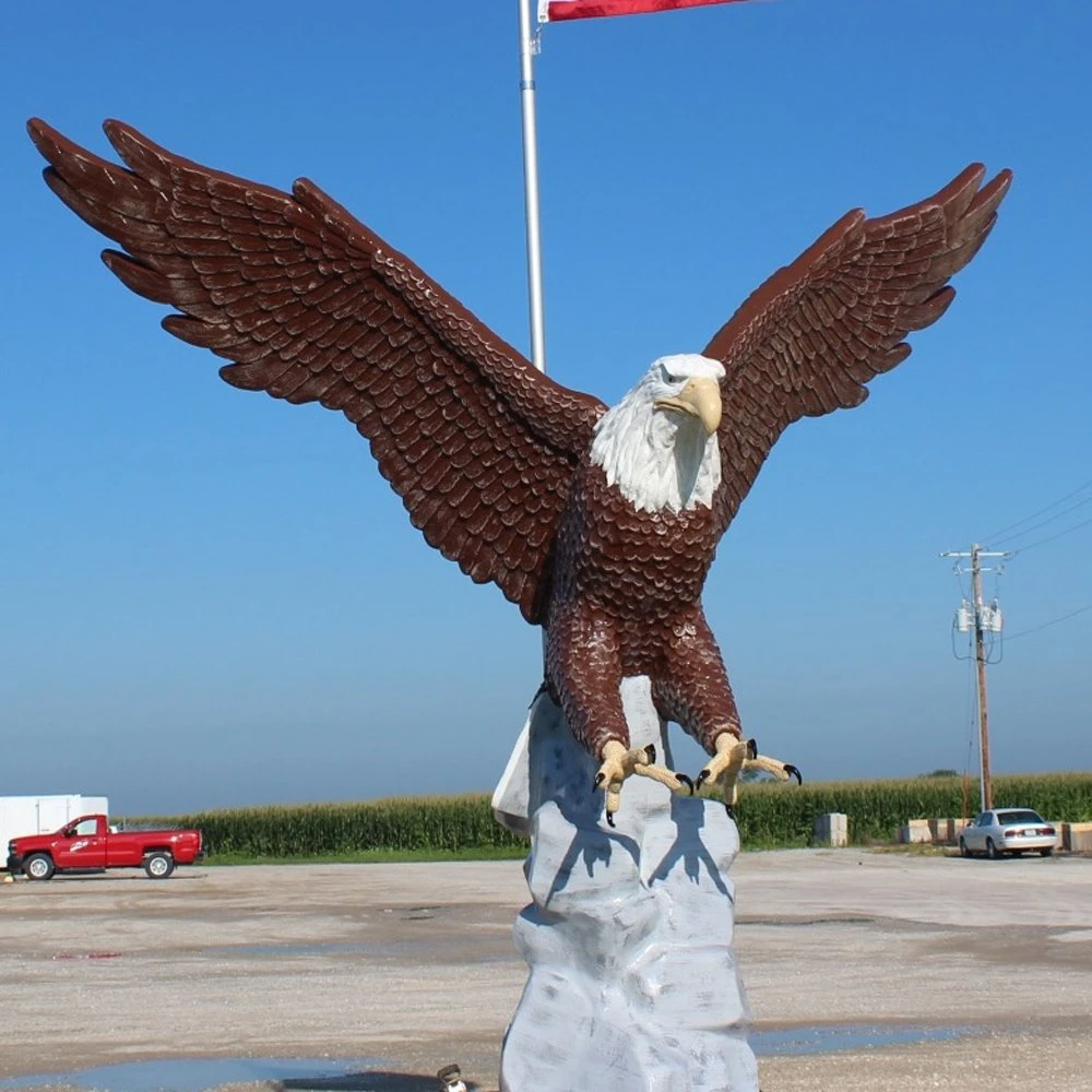 Garden Decoration Customized Size Wild Animal Statues Bronze Large Outdoor Eagle Statues