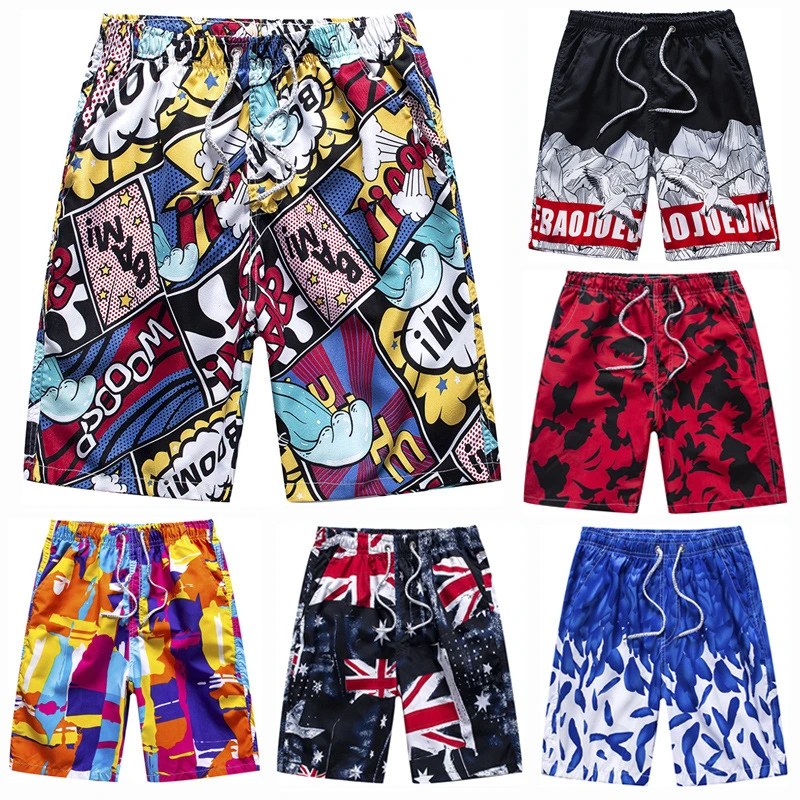 Summer Casual Beach Pants Custom Printed Men&prime; S Swim Sport Beach Shorts Pants in Stock for Cleanup